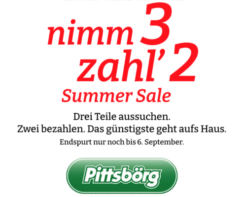 nimm 3 zahl 2 – drei Teile aussuchen. Zwei bezahlen. Das günstigste geht aufs Haus.